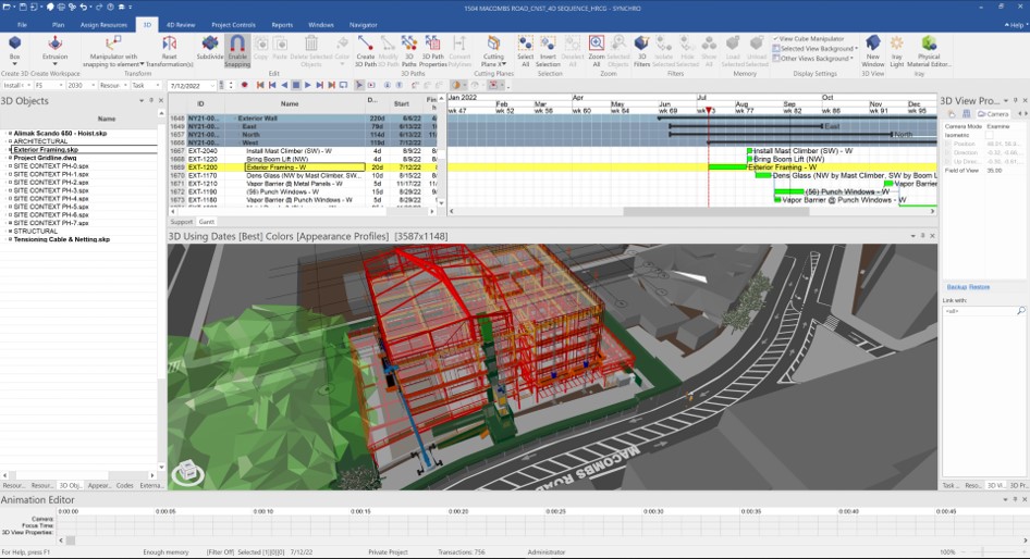 SCHEDULING and 4D BIM SEQUENCING